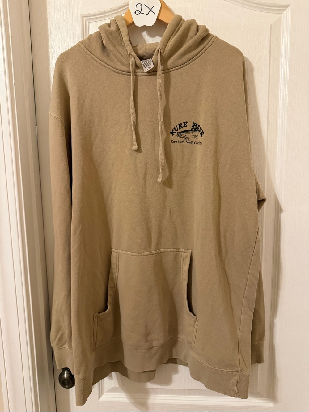 Kure Beach Hooded Sweatshirt - Tan - Unbranded